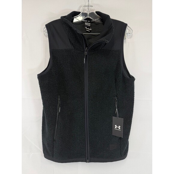 Under Armour Mission Vest Black NWT MSRP $100 Men’s Size Small Full Zip - Picture 1 of 5